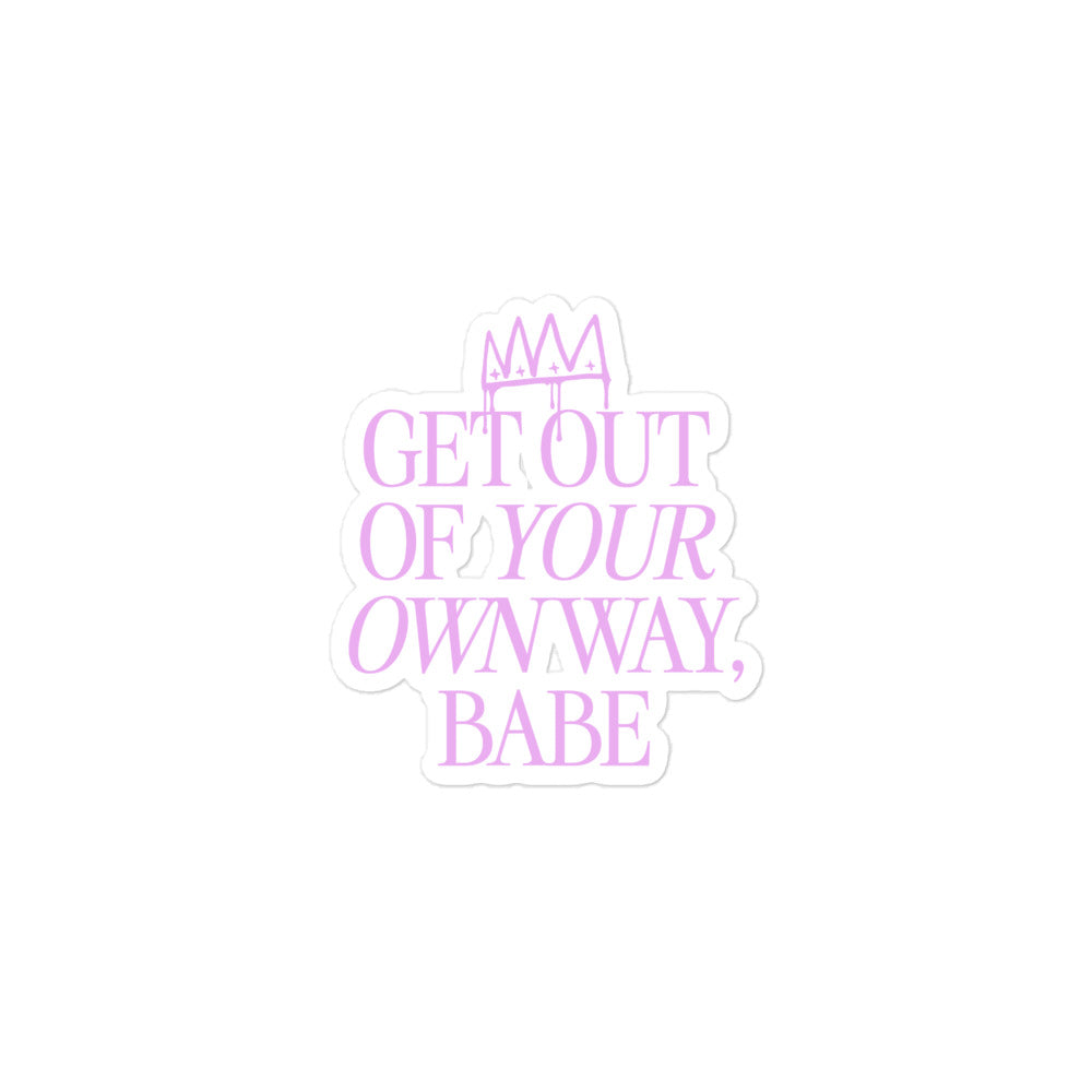 Get Out Of Your Own Way Sticker [Lavender Dream]