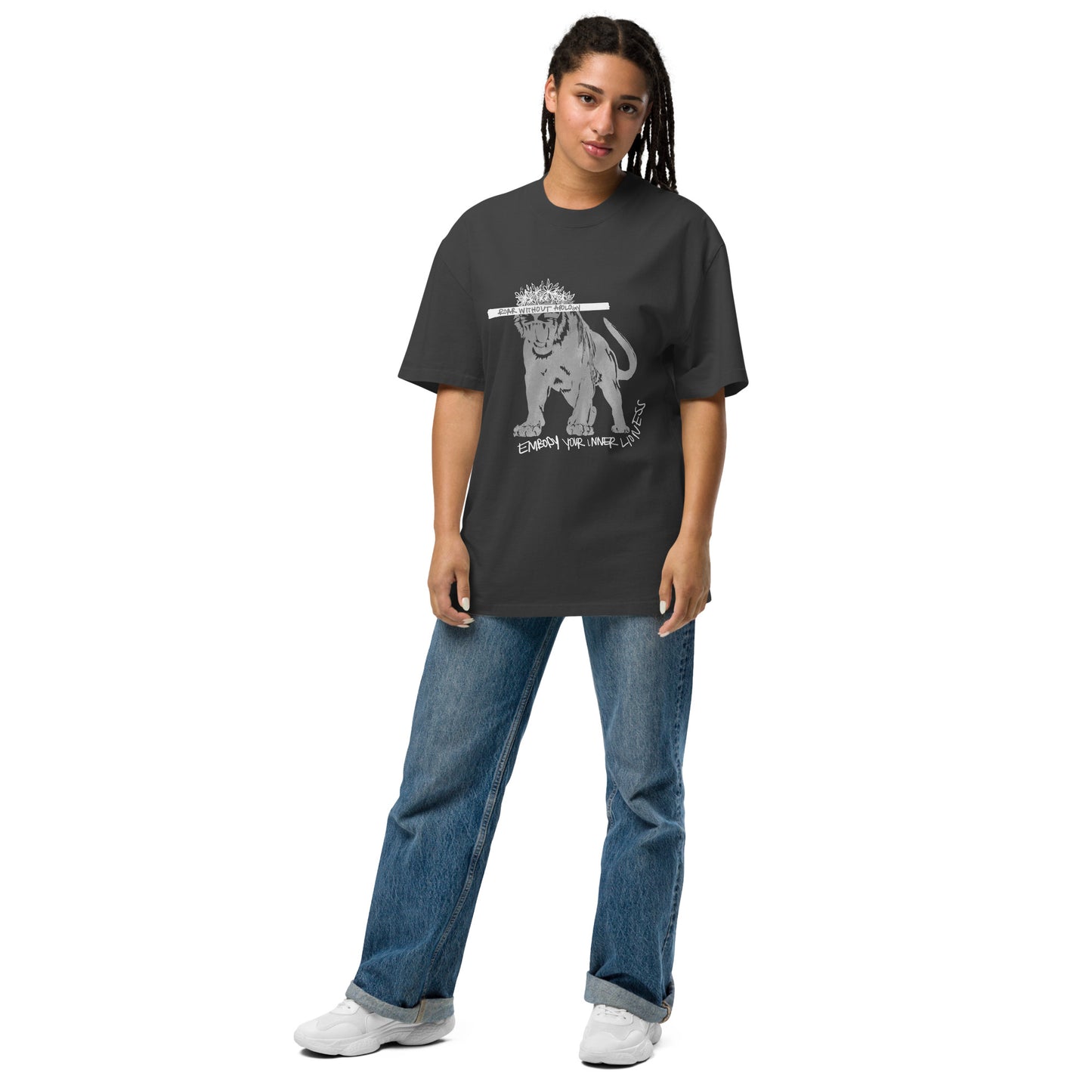 Roar Without Apology - Oversized Faded T-Shirt