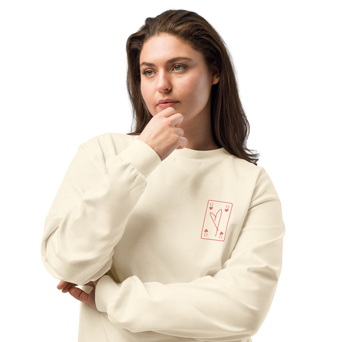 Queens Make Their Own Luck Crewneck [Text in Poppy]