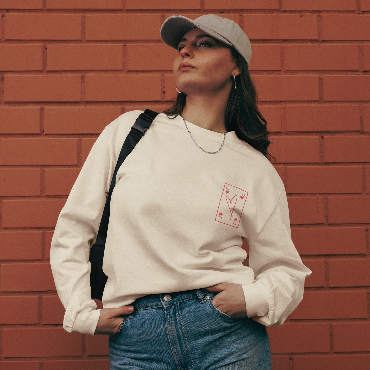 Queens Make Their Own Luck Crewneck [Text in Poppy]